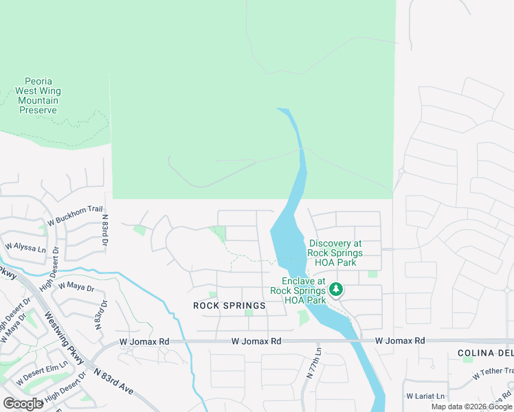 map of restaurants, bars, coffee shops, grocery stores, and more near 7832 West Fetlock Trail in Peoria