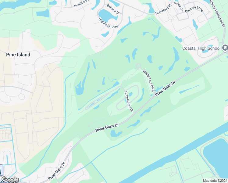 map of restaurants, bars, coffee shops, grocery stores, and more near 201 Connemara Drive in Myrtle Beach