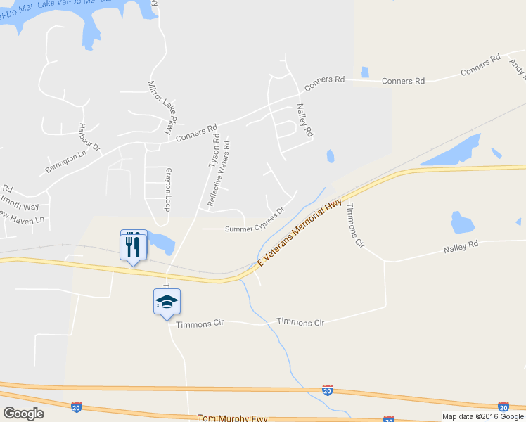 map of restaurants, bars, coffee shops, grocery stores, and more near 2002 Tiffany Court in Villa Rica