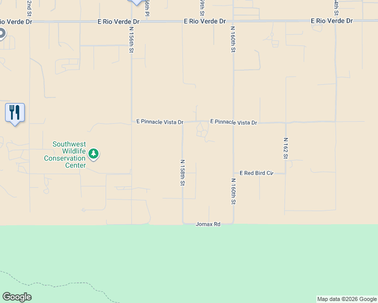 map of restaurants, bars, coffee shops, grocery stores, and more near 27015 North 159th Street in Scottsdale