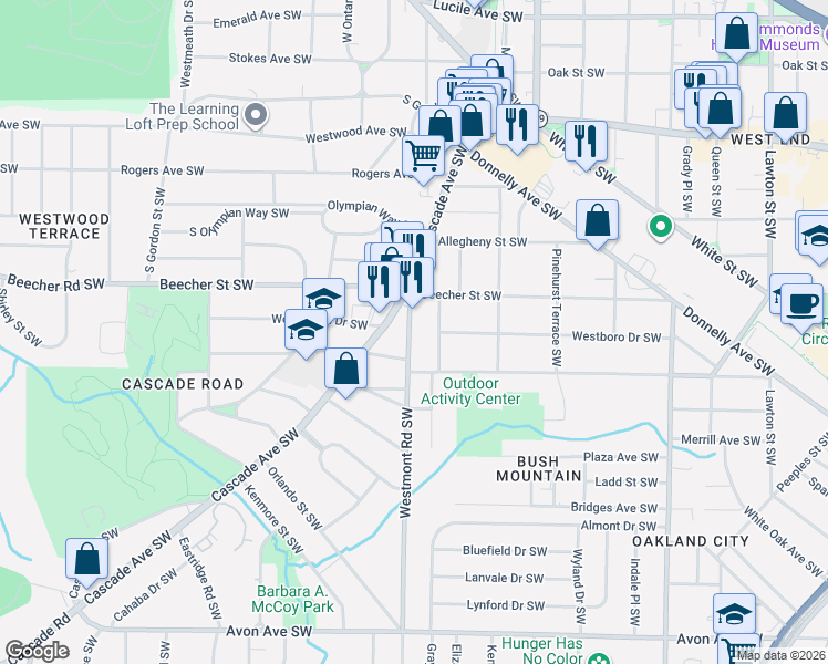 map of restaurants, bars, coffee shops, grocery stores, and more near 853 Gaston Street Southwest in Atlanta