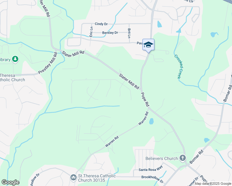 map of restaurants, bars, coffee shops, grocery stores, and more near 2701 Gentry Drive in Douglasville