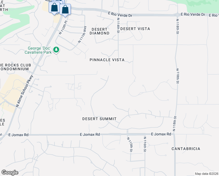 map of restaurants, bars, coffee shops, grocery stores, and more near 27241 North 112th Place in Scottsdale
