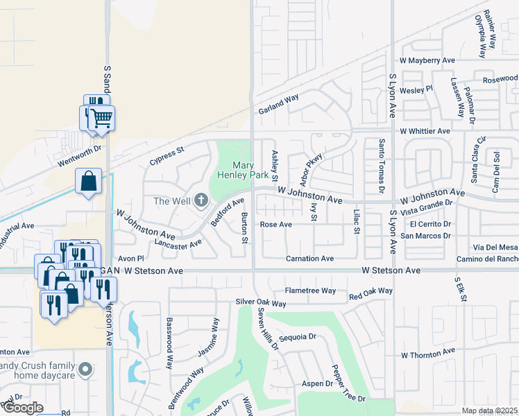 map of restaurants, bars, coffee shops, grocery stores, and more near 960 Countryside Street in Hemet