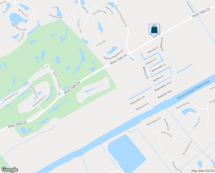 map of restaurants, bars, coffee shops, grocery stores, and more near 1262 River Oaks Drive in Myrtle Beach