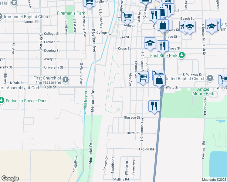 map of restaurants, bars, coffee shops, grocery stores, and more near Turntable Place in Cleveland
