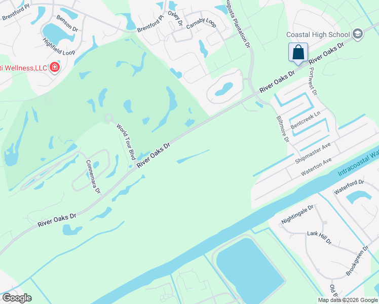 map of restaurants, bars, coffee shops, grocery stores, and more near 1234 River Oaks Drive in Myrtle Beach