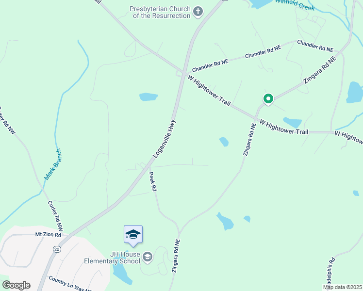 map of restaurants, bars, coffee shops, grocery stores, and more near 3351 Georgia 20 in Conyers