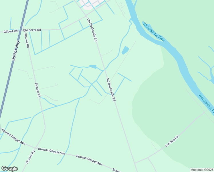 map of restaurants, bars, coffee shops, grocery stores, and more near 6190 Old Bucksville Road in Conway