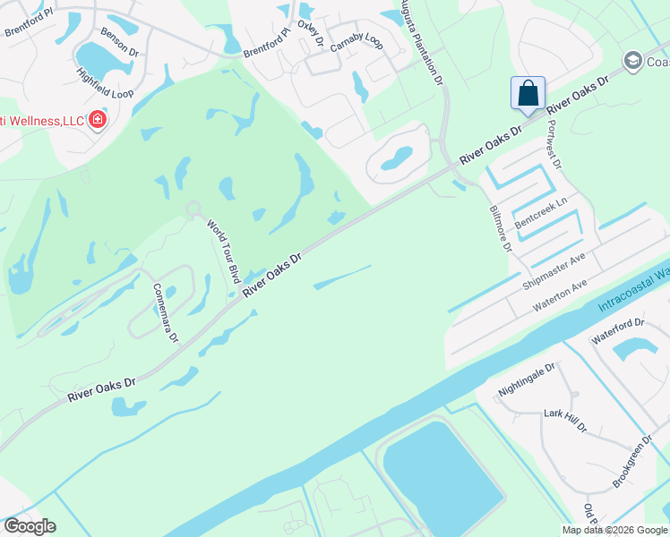 map of restaurants, bars, coffee shops, grocery stores, and more near 1302 River Oaks Drive in Myrtle Beach