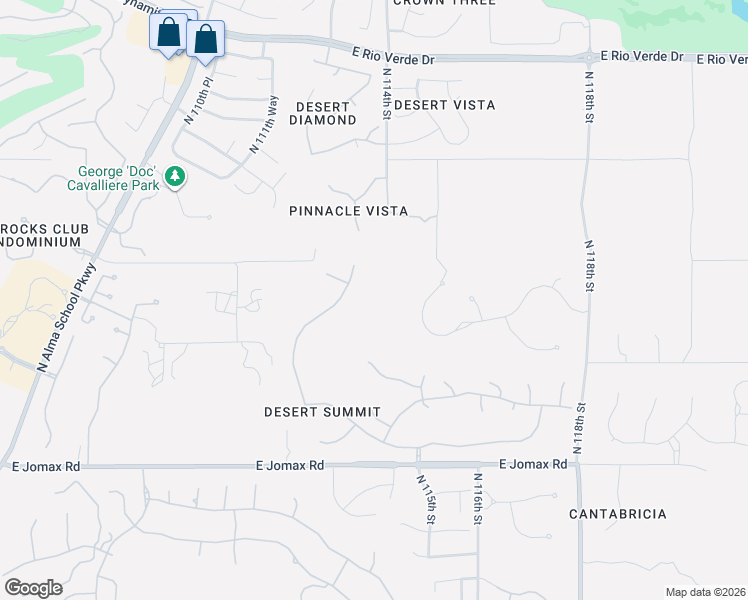 map of restaurants, bars, coffee shops, grocery stores, and more near 27241 North 112th Place in Scottsdale
