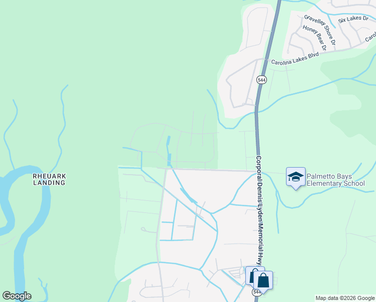 map of restaurants, bars, coffee shops, grocery stores, and more near 8749-8763 State Highway 814 in Conway