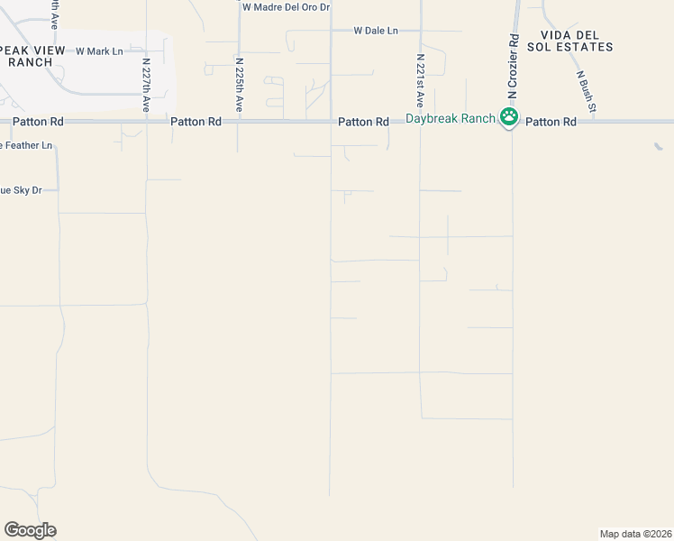 map of restaurants, bars, coffee shops, grocery stores, and more near 27621 North 223rd Avenue in Wittmann