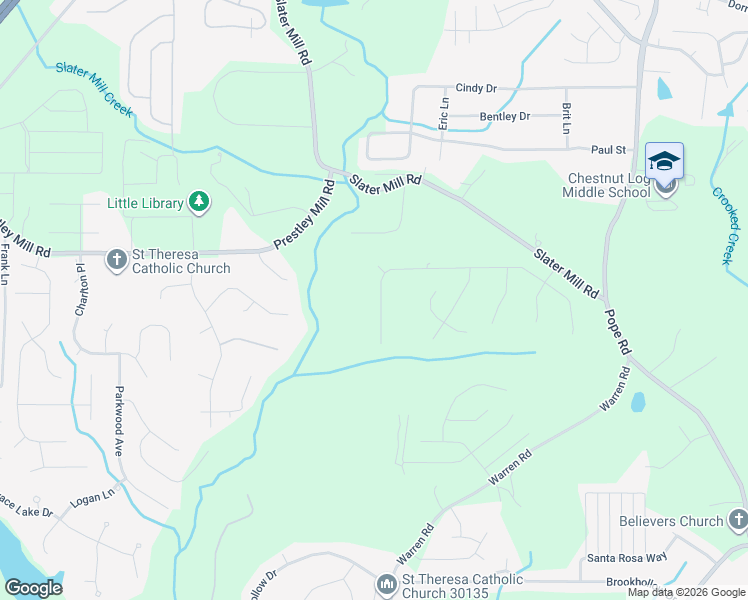 map of restaurants, bars, coffee shops, grocery stores, and more near 5071 Manning Drive in Douglasville