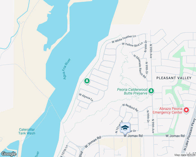 map of restaurants, bars, coffee shops, grocery stores, and more near 10332 West Pinnacle Peak Road in Peoria
