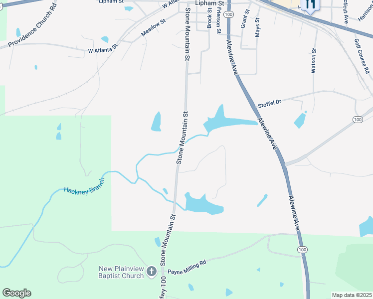 map of restaurants, bars, coffee shops, grocery stores, and more near 4131 Stone Mountain Street in Tallapoosa