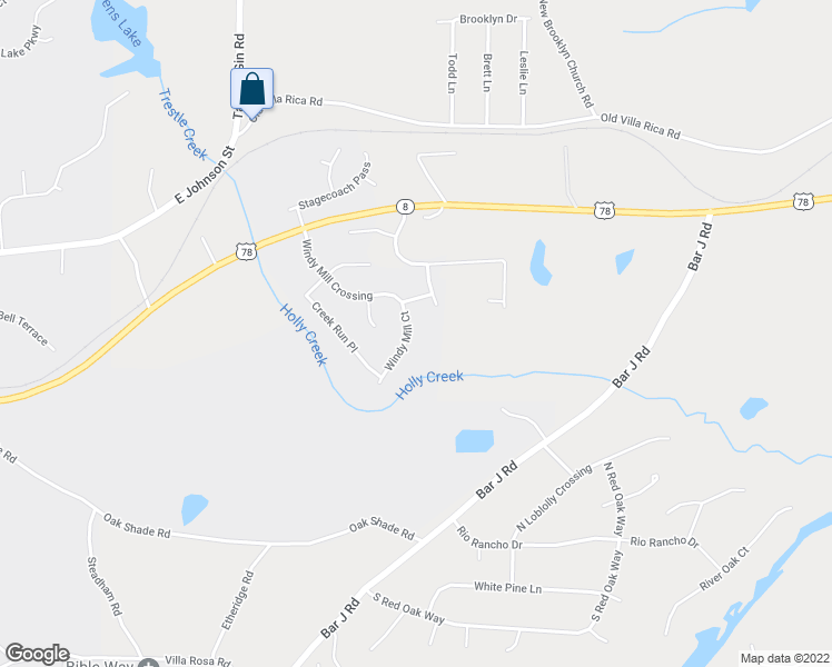 map of restaurants, bars, coffee shops, grocery stores, and more near 812 Windy Mill Court in Temple