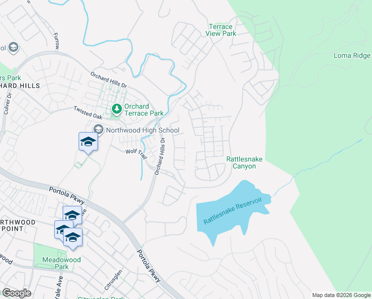 map of restaurants, bars, coffee shops, grocery stores, and more near 105 Della in Irvine