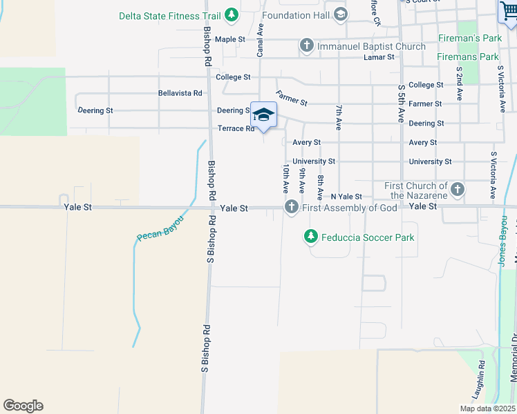 map of restaurants, bars, coffee shops, grocery stores, and more near 1416 Yale Street Extension in Cleveland