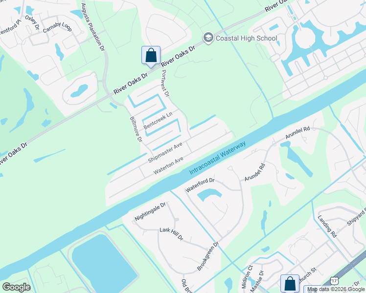 map of restaurants, bars, coffee shops, grocery stores, and more near 967 Shipmaster Avenue in Myrtle Beach