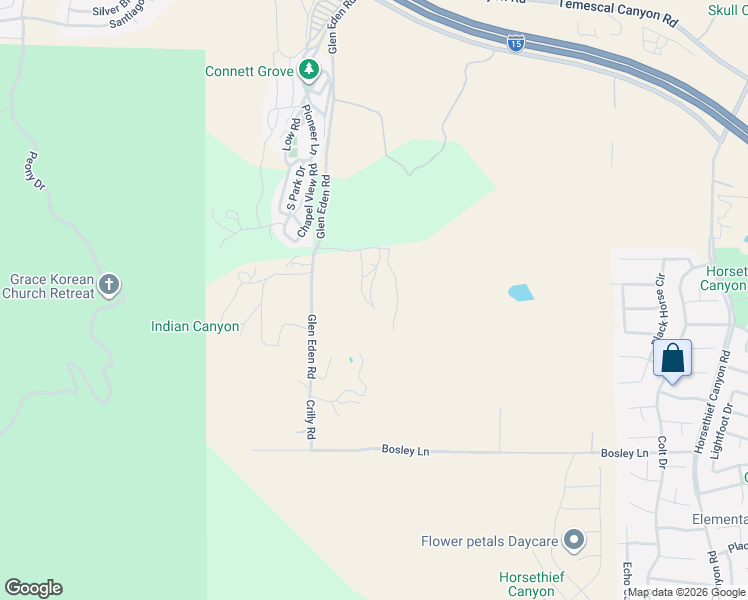 map of restaurants, bars, coffee shops, grocery stores, and more near 12385 Beardsley Road in Corona