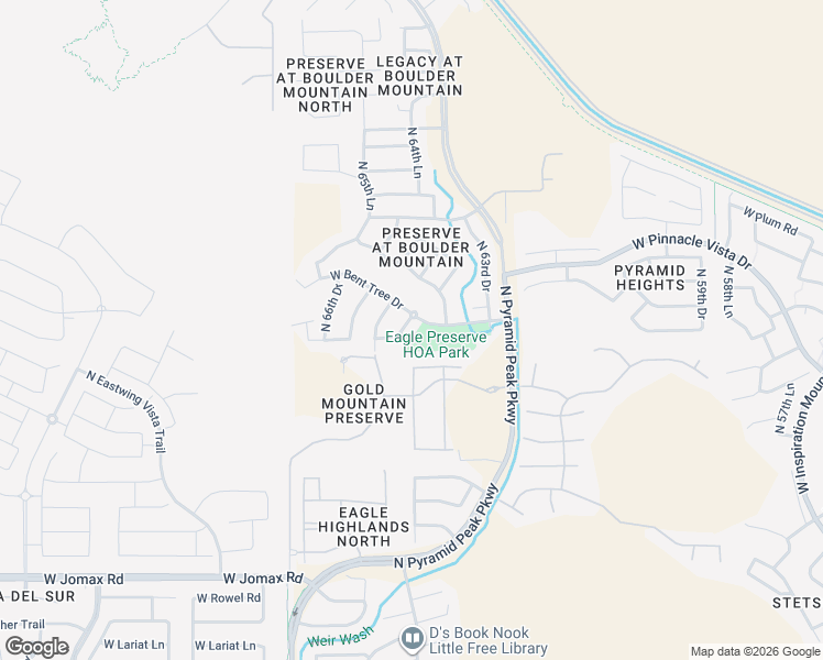 map of restaurants, bars, coffee shops, grocery stores, and more near 6412 West Straight Arrow Lane in Phoenix