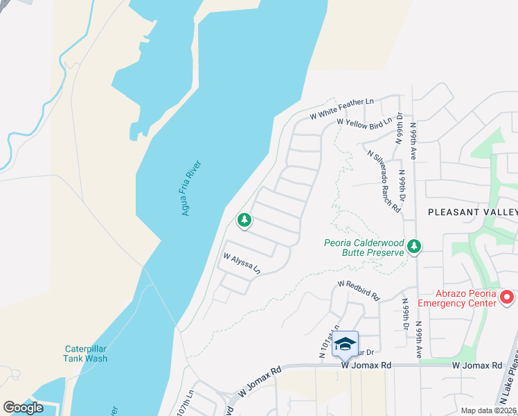 map of restaurants, bars, coffee shops, grocery stores, and more near 10332 West Pinnacle Peak Road in Peoria