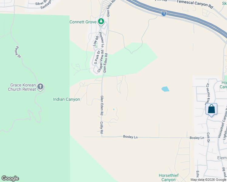 map of restaurants, bars, coffee shops, grocery stores, and more near 12315 Beardsley Road in Corona