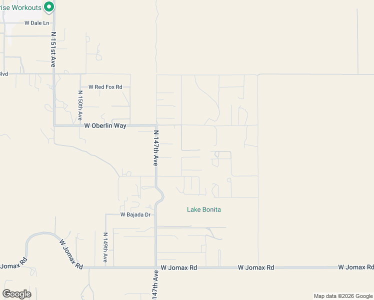map of restaurants, bars, coffee shops, grocery stores, and more near 27405 North 146th Avenue in Surprise