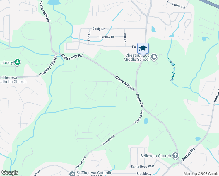 map of restaurants, bars, coffee shops, grocery stores, and more near 2672 Brass Lantern Ct in Douglasville