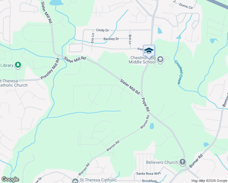 map of restaurants, bars, coffee shops, grocery stores, and more near 2672 Brass Lantern Court in Douglasville