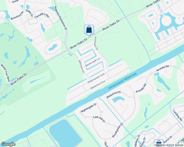 map of restaurants, bars, coffee shops, grocery stores, and more near 1108 Bluffton Court in Myrtle Beach