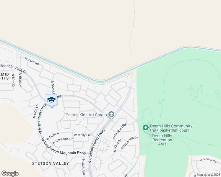 map of restaurants, bars, coffee shops, grocery stores, and more near 5323 West Pinnacle Vista Drive in Phoenix