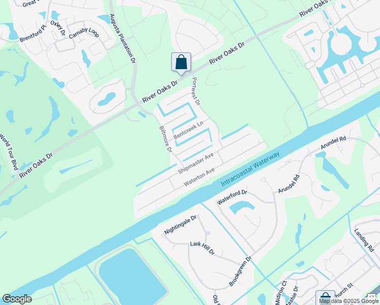 map of restaurants, bars, coffee shops, grocery stores, and more near 1108 Bluffton Court in Myrtle Beach