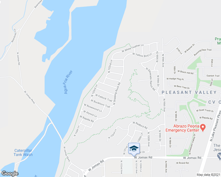 map of restaurants, bars, coffee shops, grocery stores, and more near 10229 West Bent Tree Drive in Peoria