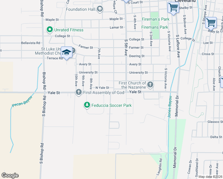 map of restaurants, bars, coffee shops, grocery stores, and more near 6th Ave in Cleveland