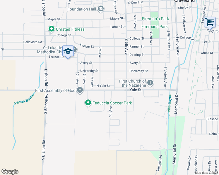 map of restaurants, bars, coffee shops, grocery stores, and more near 1103 North Yale Street in Cleveland