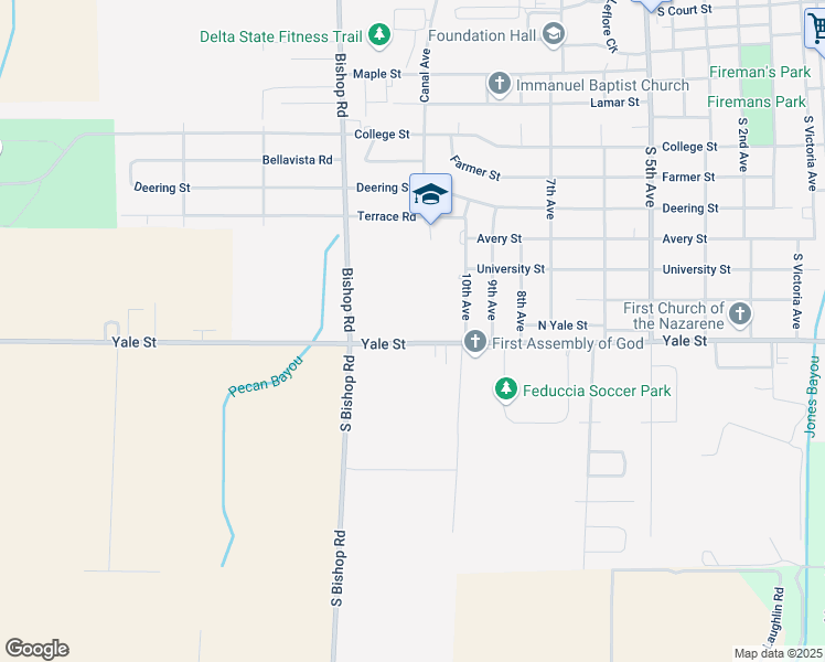 map of restaurants, bars, coffee shops, grocery stores, and more near 1416 Yale Street in Cleveland