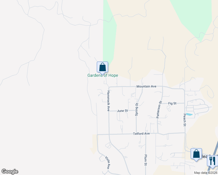 map of restaurants, bars, coffee shops, grocery stores, and more near 2 Mountain Avenue in Perris