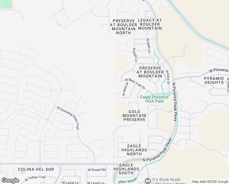 map of restaurants, bars, coffee shops, grocery stores, and more near 6638 West Straight Arrow Lane in Phoenix