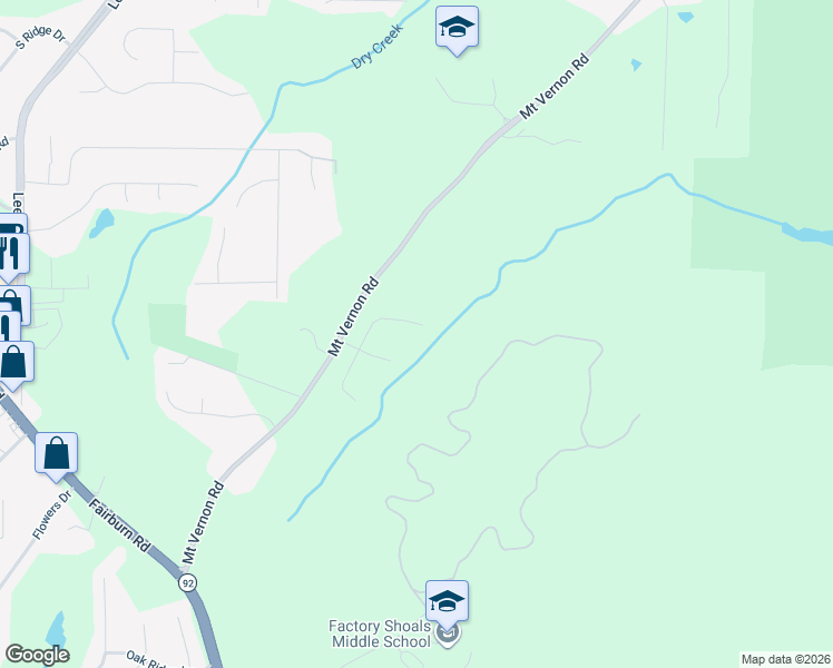 map of restaurants, bars, coffee shops, grocery stores, and more near 2458 Arlington Court in Lithia Springs
