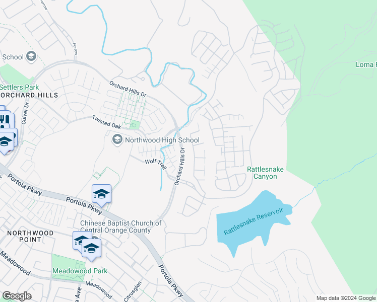 map of restaurants, bars, coffee shops, grocery stores, and more near 161 Oceano in Irvine