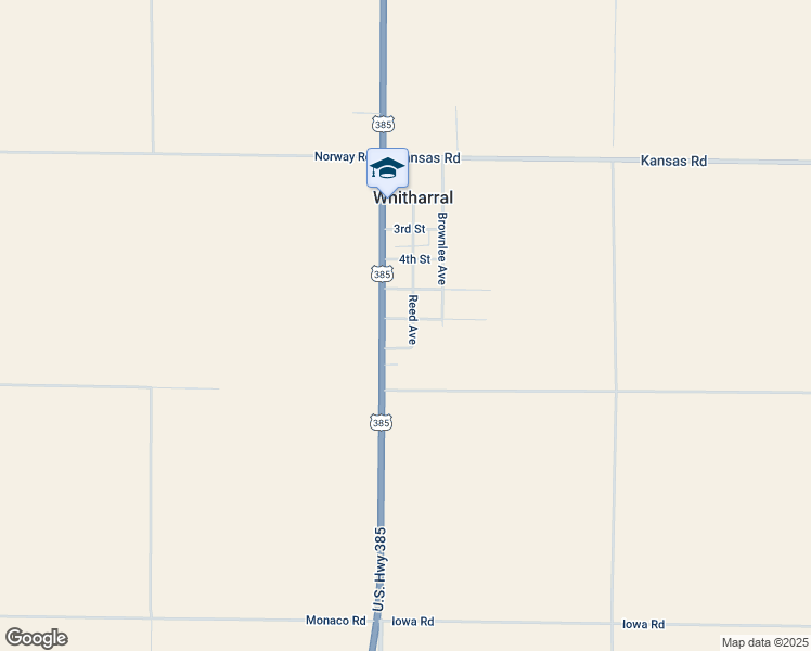 map of restaurants, bars, coffee shops, grocery stores, and more near 104 6th Street in Levelland