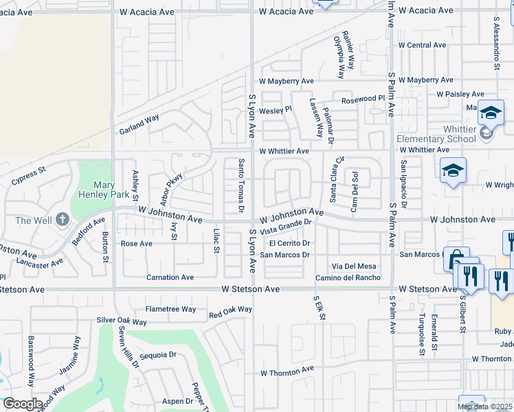 map of restaurants, bars, coffee shops, grocery stores, and more near 850 South Lyon Avenue in Hemet