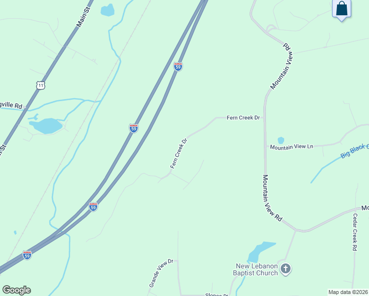 map of restaurants, bars, coffee shops, grocery stores, and more near 471 Fern Creek Drive in Springville