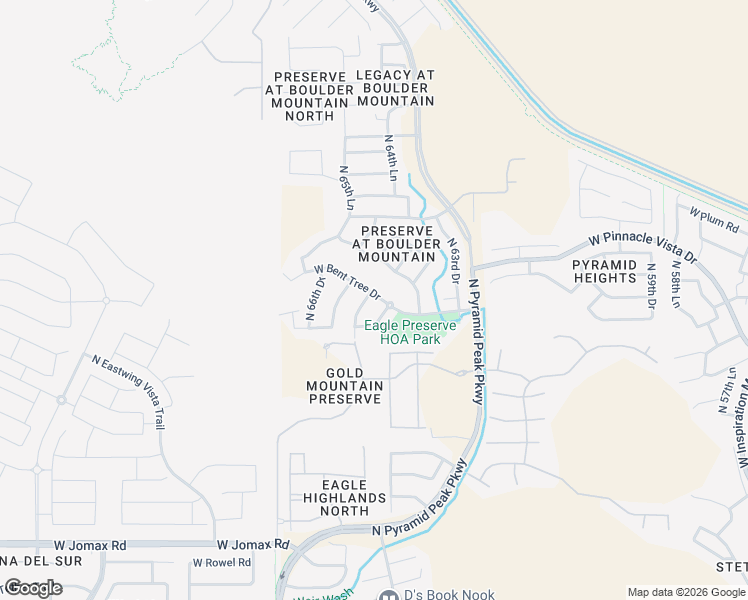 map of restaurants, bars, coffee shops, grocery stores, and more near 6412 West Straight Arrow Lane in Phoenix
