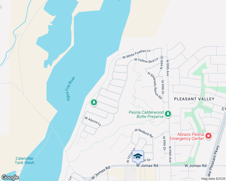 map of restaurants, bars, coffee shops, grocery stores, and more near 10229 West Bent Tree Drive in Peoria