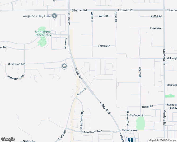 map of restaurants, bars, coffee shops, grocery stores, and more near Forest Hills Drive in Menifee