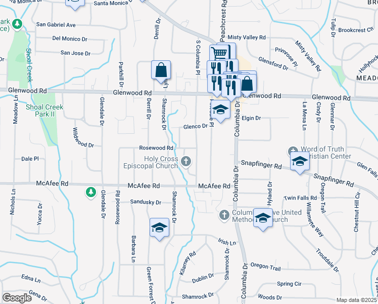 map of restaurants, bars, coffee shops, grocery stores, and more near 1788 Rosewood Road in Decatur