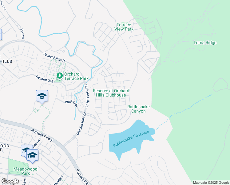 map of restaurants, bars, coffee shops, grocery stores, and more near 174 Villa Ridge in Irvine